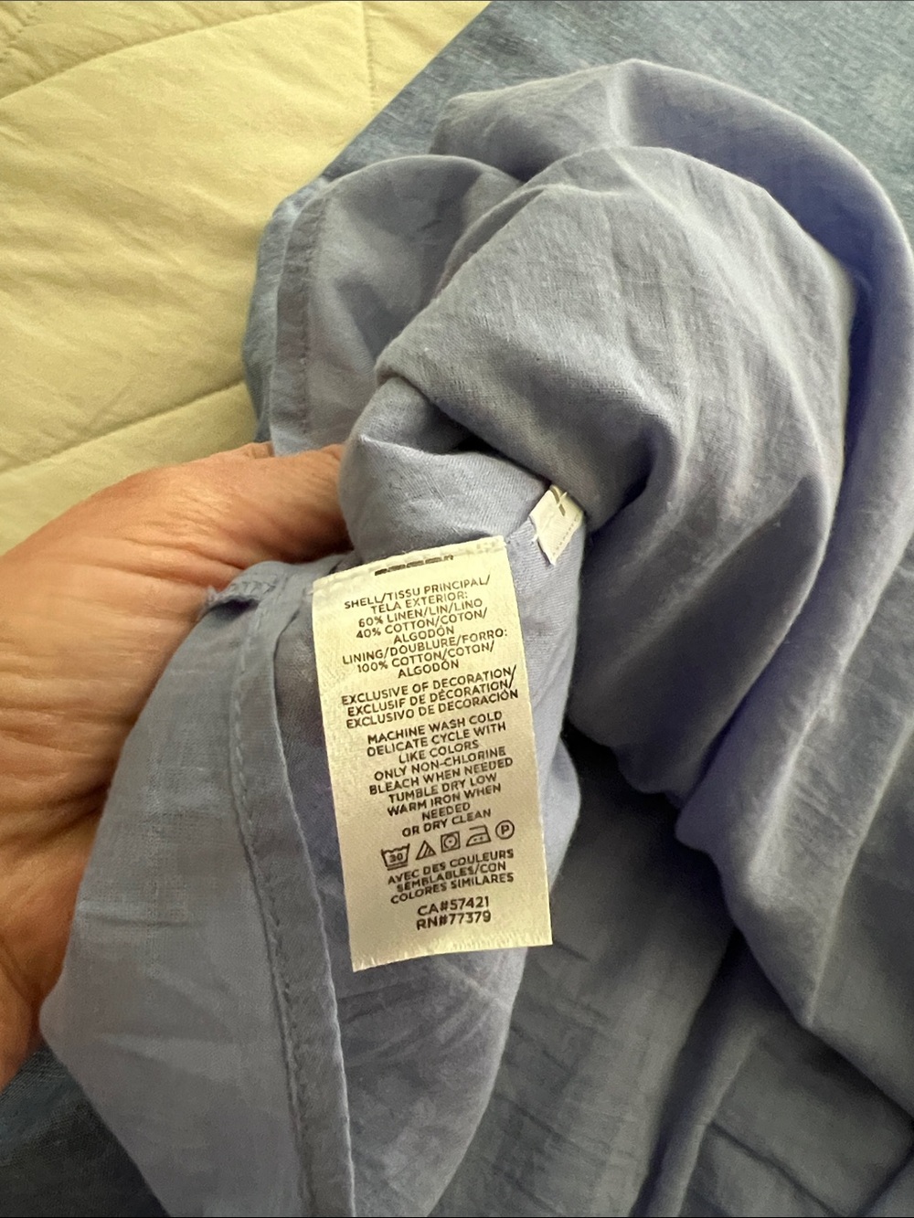Ann Taylor Chambray Flounce Shift Dress size 4 scalloped - Picture 16 of 16